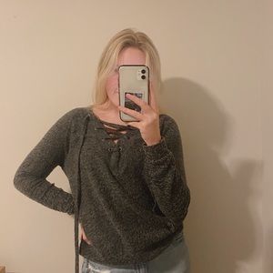 Hallelu Laced Up Sweater